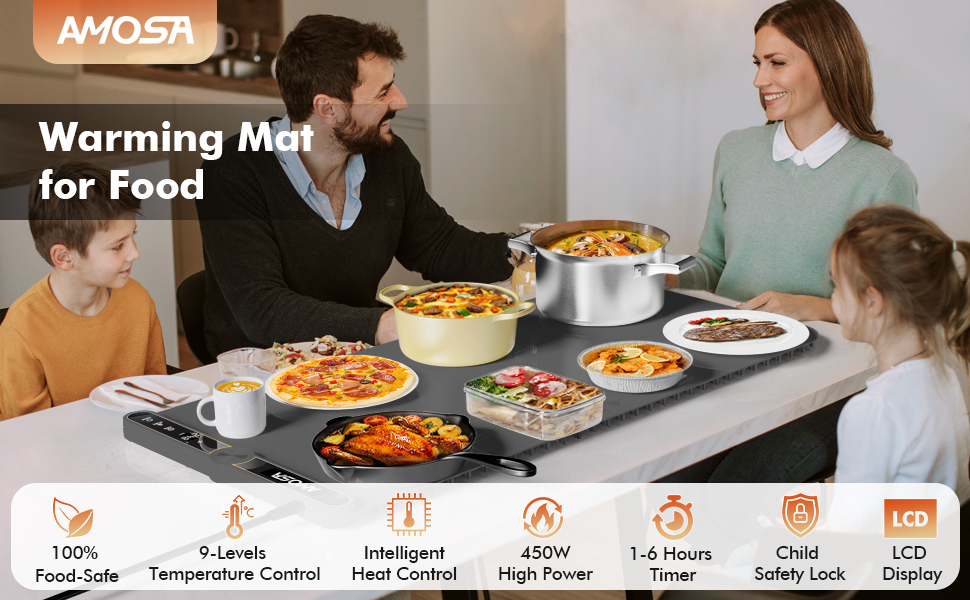 extra large warming mat for food