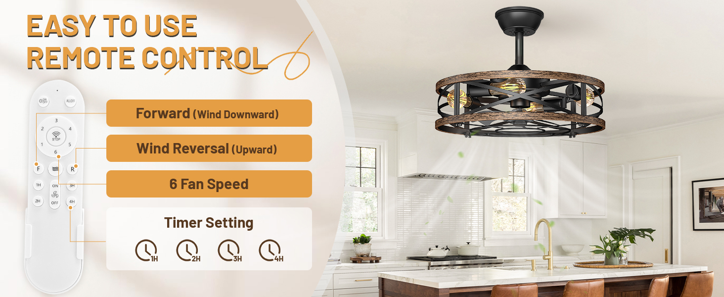 industrala celing fan with light