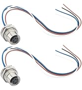 Hamadap M12 4 Pin A Coded Female Connector Cable 0.2M, Waterproof Unshiled Industrial Circular Co...