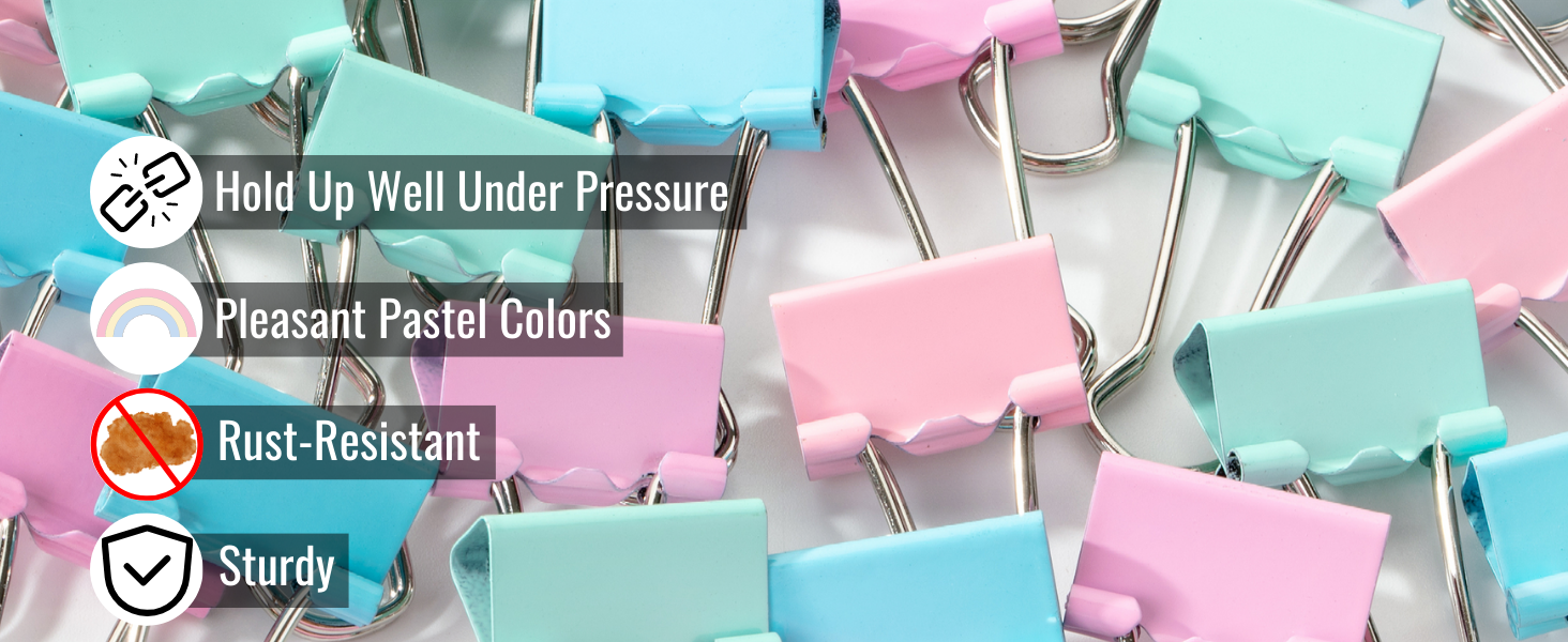 Mr. Pen- Pastel Binder Clips