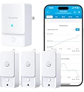 GoveeLife Outdoor Indoor Wireless Wi-Fi Gateway Thermometer Hygrometer, IP65 Waterproof Temperatu...