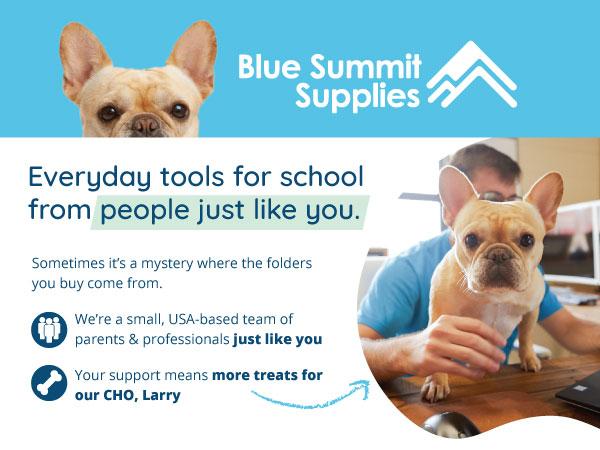 Blue Summit Supplies introduction with pictures of French bulldog