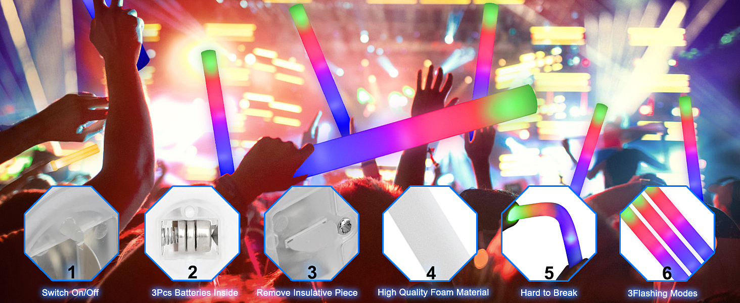 LED Light up Foam Baton