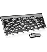 Wireless Keyboard Mouse Combo, cimetech Compact Full Size Wireless Keyboard and Mouse Set 2.4G Ul...