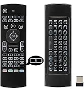 MX3 Air Mouse Voice Remote Control, 2.4G Multifunctional Blacklight Mini Wireless Keyboard Air Mo...