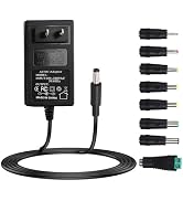 15V 3A Power Adapter 15Volt AC Power Cord Charger 15V Power Supply Regulated Switching with 8 Int...