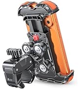 Zewdov 2026 Anti-Shake Motorcycle Phone Mount Holder with Vibration Dampener & Quick Install Clam...