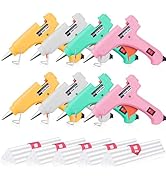 8 Pack Mini Glue Guns, BLEDS Hot Glue Gun with 50 Glue Sticks Small Glue Gun Kit for DIY Craft Sc...