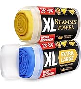 Premium Shammy Towel for Car - 2 Pack - XL Size - 25”x34” - Chamois Cloth for Car - Super Absorbe...