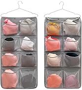 ANIZER Dual Sided Hanging Closet Organizer Durable Socks Stocking Clothes Bra Accessories Storage...