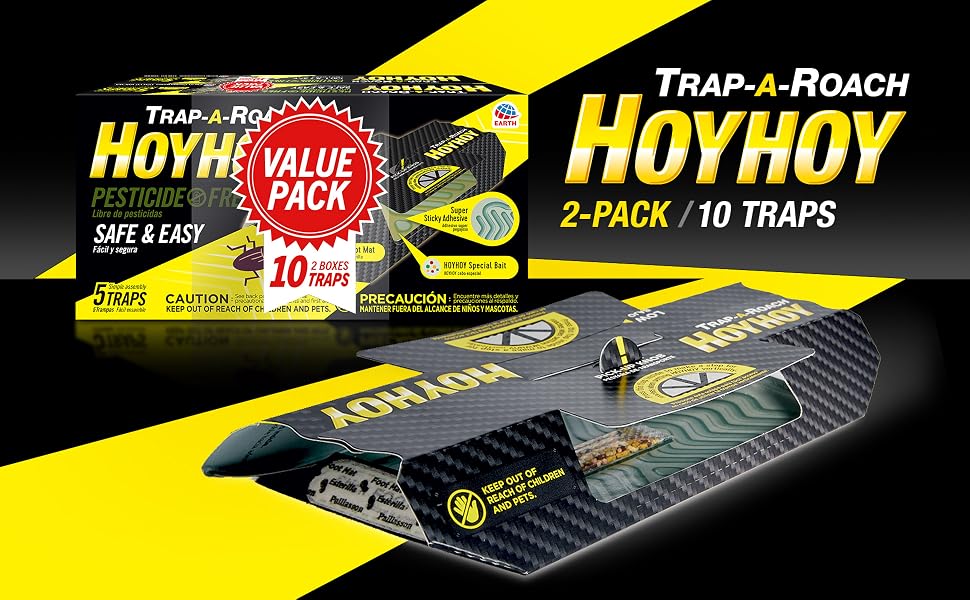 HOY HOY TRAP-A-ROACH 2 Packs / 10 Traps