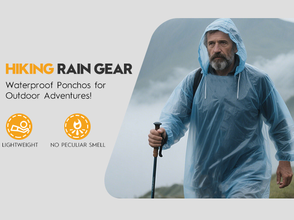 Versatile Ponchos: Perfect for hiking, cycling, gardening, or any outdoor activity—rain or shine.
