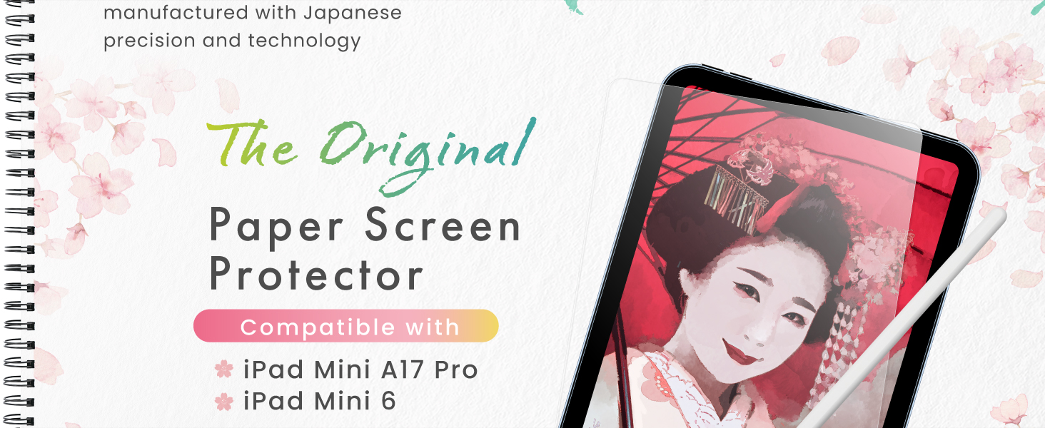The original paper screen protector compatible mini 6 & mini 7