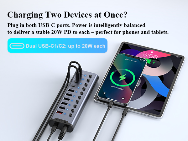 usb hub for mac powered usb 3.2 hub