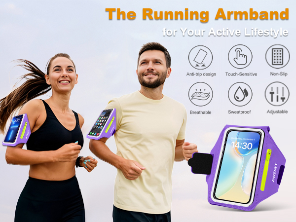 HAISSKY Running Armband with Earphones Bag