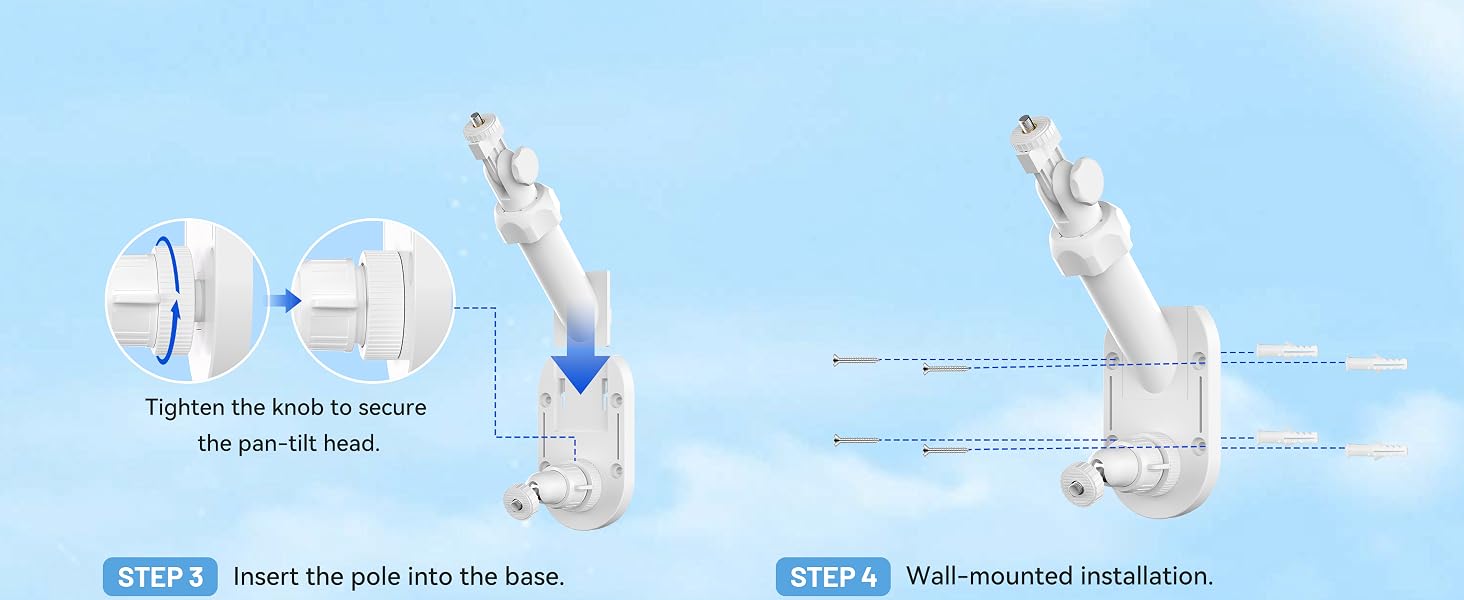 Solar Panel and 2-In-1 Wall Mount for Ring Cam