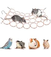 Jevnd 1Pcs Rat Climbing Rope Net Toy for Cage, Bird Hemp Rope Perch Swing, Ladder Rope Bridge Han...