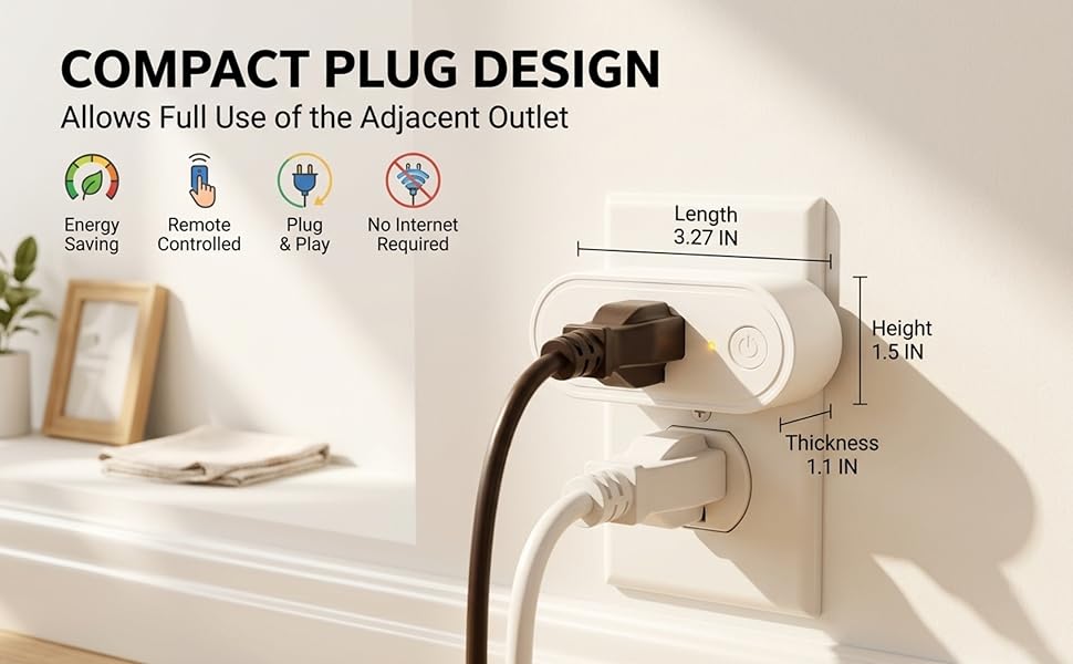 The outlet won‘t block the second port.