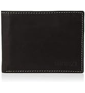 Steve Madden Men's Slim Leather Wallet with Extra Capacity Attached Flip Pockets