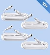 ANLINK 4 Pack 10ft 3M DC Power Extension Cable, 4PCS DC 12V Power Adapter Extension Cord 5.5mm x ...