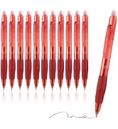 EUSOAR Erasable Gel Pens, 12-Pack Retractable School Red Erasable Pens (0.5mm), Dry Erase Pen Tak...
