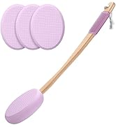 AmazerBath Lotion Applicator for Back, Feet, 4 Replaceable Pads with 1 Long Handled, Back Sunscre...