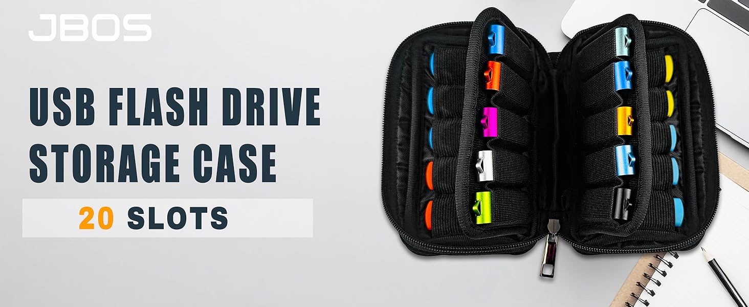Flash Drive Case 20 Slots USB Storage Case