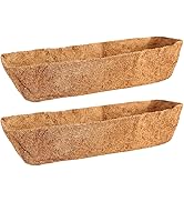 nongcunren Trough Coco Liner for Replacement Plant Basket Window Boxes Planters, Pre-Formed Cocon...