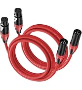 Jozzai XLR Cable 6.6ft 2 Packs - Premium Balanced Microphone Cable with 3-Pin XLR Male to Female ...