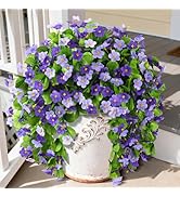 ZFProcess 2 Pack Artificial Hanging Flowers, Fake Flowers Hanging Plant Violet Flower, Artificial...