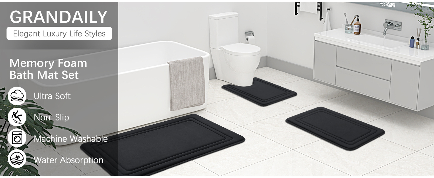 Grandaily Memory Foam Bath Mat