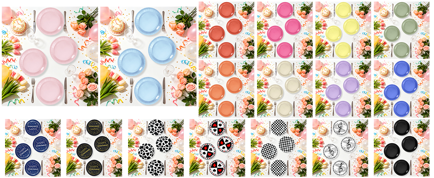 7 inch paper plates round paper plates disposable plates party supplies birthday plates cake plates