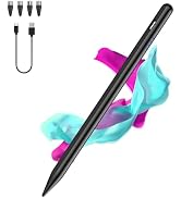 Stylus Pen for Android and IOS Touch Screen Pen,Tablet Pencil with 4 Pom Tip,Magnetic Phone Stylu...