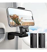 2 Pack Universal Airplane Phone Holder, Klearlook 360 Degree Rotation Travel Essentials Phone Mou...