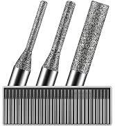 30Pcs 1mm/20Pcs, 2mm/5Pcs, 3mm/5Pcs, 150-Grit Diamond Drill Bits 1/8 Shank Compatible with Dremel...