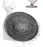 Black Sink Strainer, Reversible Mesh Sink Strainer with 304 Stainless Steel, Wokdada Revolutionar...