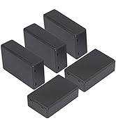 Zulkit 5Pcs Project Boxes ABS Plastic Electrical Project Case Power Junction Box Black 3.15 x 1.9...