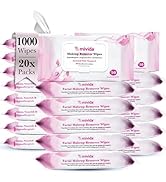 mivida Hypoallergenic Bulk Makeup Remover Wipes with Vitamin E, Dermatologist Tested, Alcohol Fre...