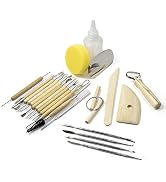 ToolTreaux Complete Pottery Tools Kit Sculpting Polymer Clay Art Supplies, 24pc
