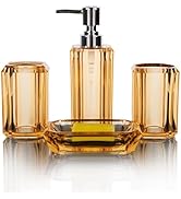 4-Piece Premium Acrylic Bathroom Accessory Set-Hand Sanitizer Bottle Lotion Can Bathroom Suit Sep...