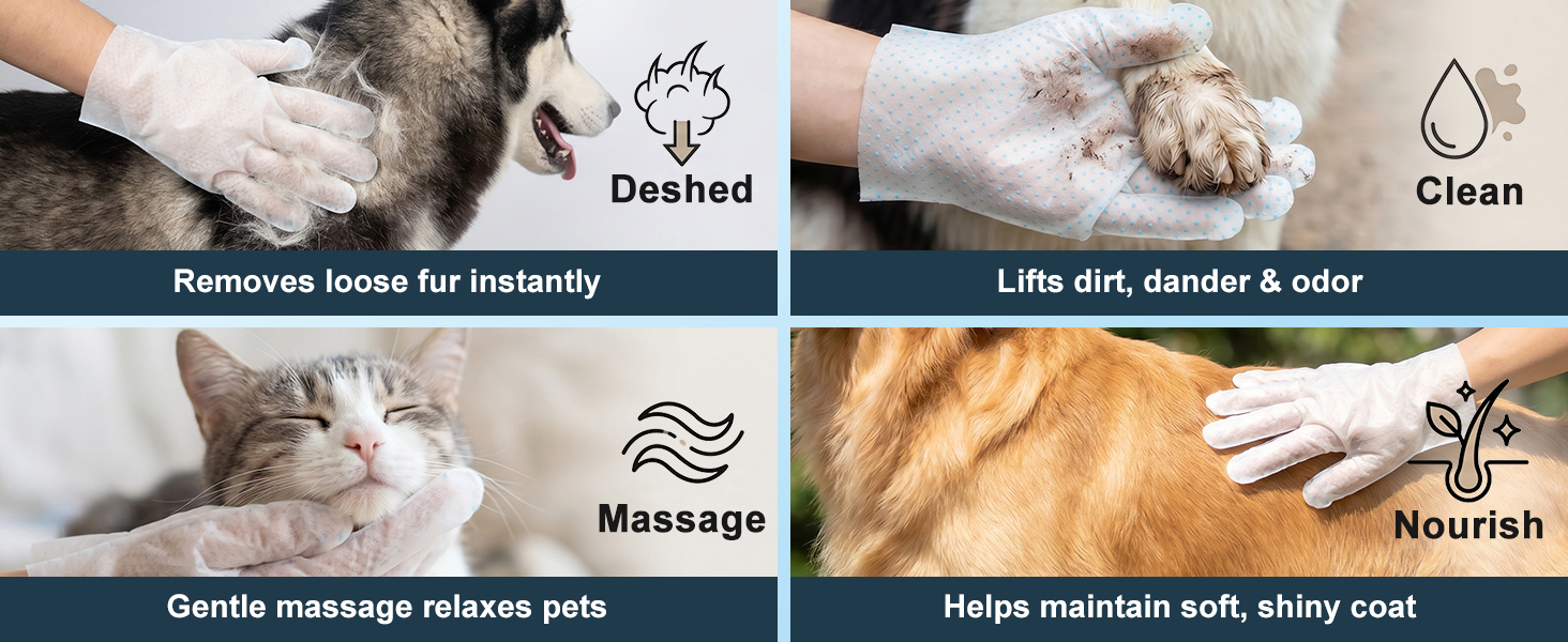 pet grooming glove wipes