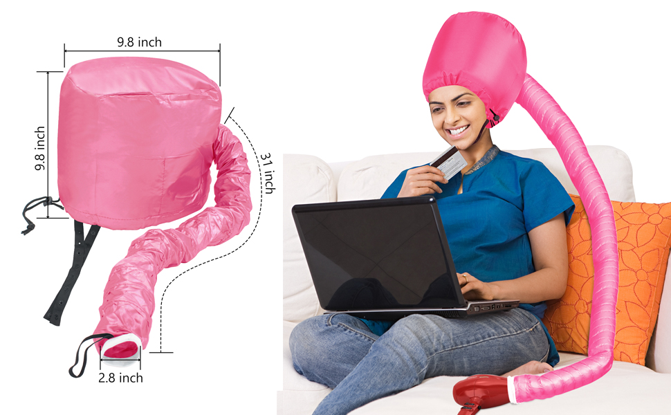 Portable Hair Dryer Bonnet Attachment Adjustable Hair Dryer Bonnet