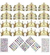 AHIER 23 Pieces Foam Crowns Set, Princess Tiaras Crowns DIY Party Crowns Make Your Crowns With Di...
