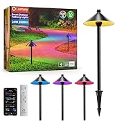 Lumary Smart Low Voltage Pathway Lights 24V 2000LM, Landscape Path Lights with RGBAI Color Changi...