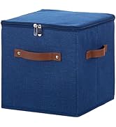 HYVAKUPPA 11inch Storage Boxes Cubes with Zipper Lid Collapsible Fabric Lidded Storage Bins Baske...
