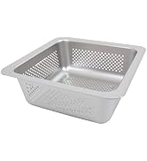 GSW Stainless Steel Floor Sink Drain Strainer Drop-in Basket 8-5/8W x 8-5/8”L x 3”H - Perfect for...