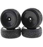 Rowiz 4PCS 1:10 On Road RC Tires 12mm Hub Wheel Rims Concentric Hard Dish for Touring Racing Cars...