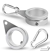 Anovo Flag Pole Rings, Flagpole Rings Aluminum Alloy 360° Rotating Anti Wrap Flag Mounting Spinni...