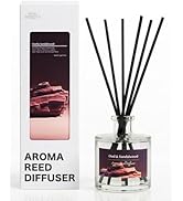 BITSOTA Reed Diffuser Set, Oud & Sandalwood 3.52 oz (100ml) Scented Diffuser with Sticks Home Fra...