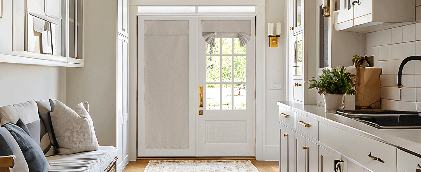 french door curtain